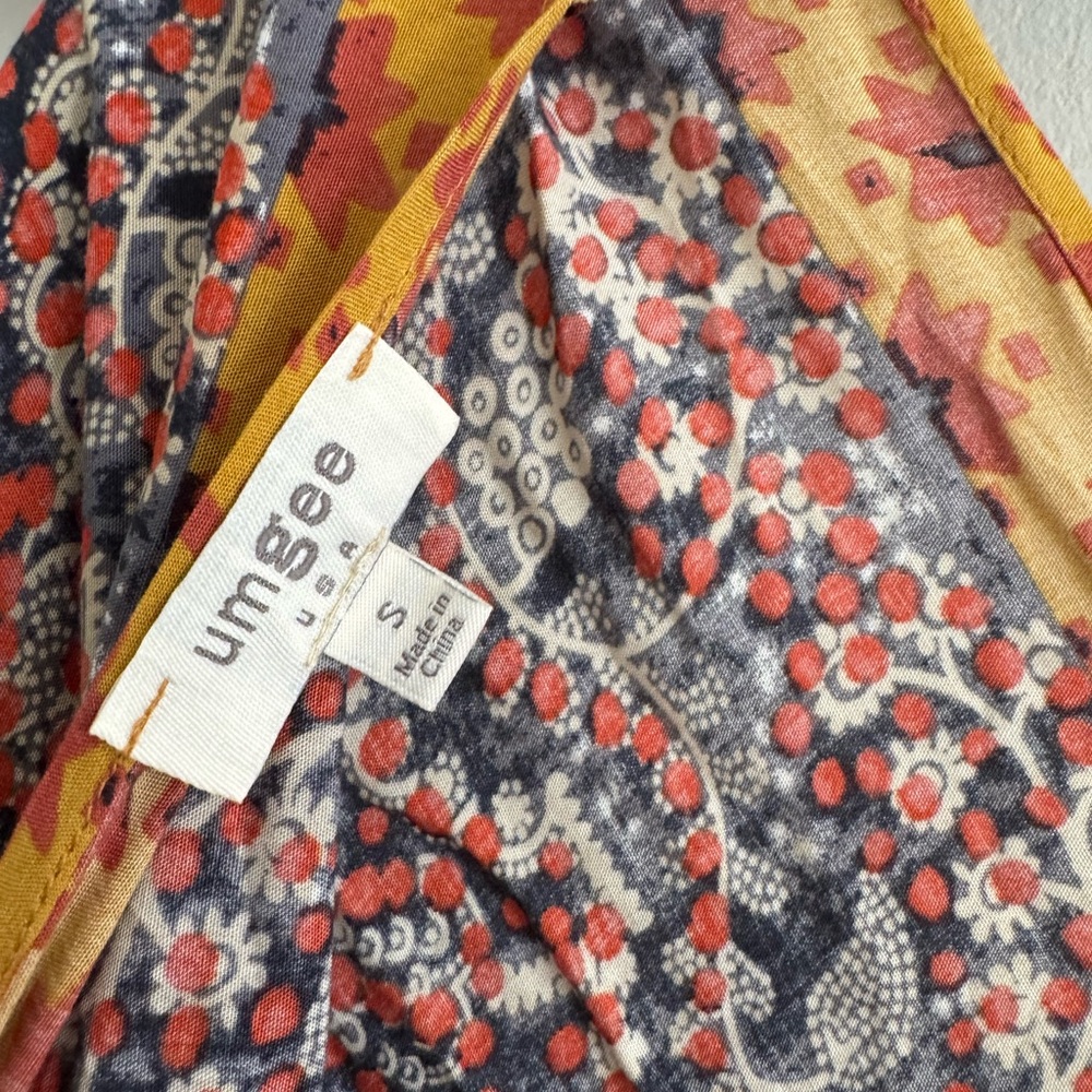 Umgee Vibrant Patchwork Long Sleeve Dress - Picture 7 of 7